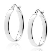 Cercei rotunzi argint Ø25 mm Classic Hoops DiAmanti KHV425R-DIA